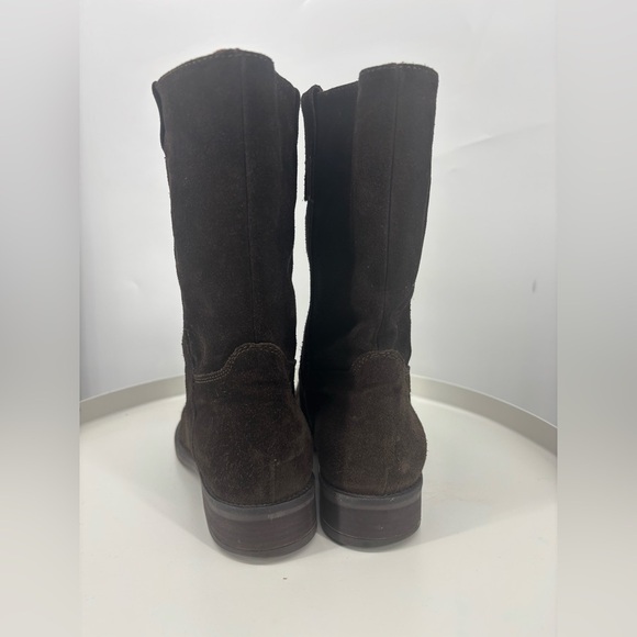 J. Crew Suede Chocolate Brown Booties 6 - Picture 3 of 5